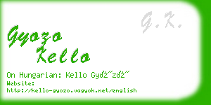 gyozo kello business card